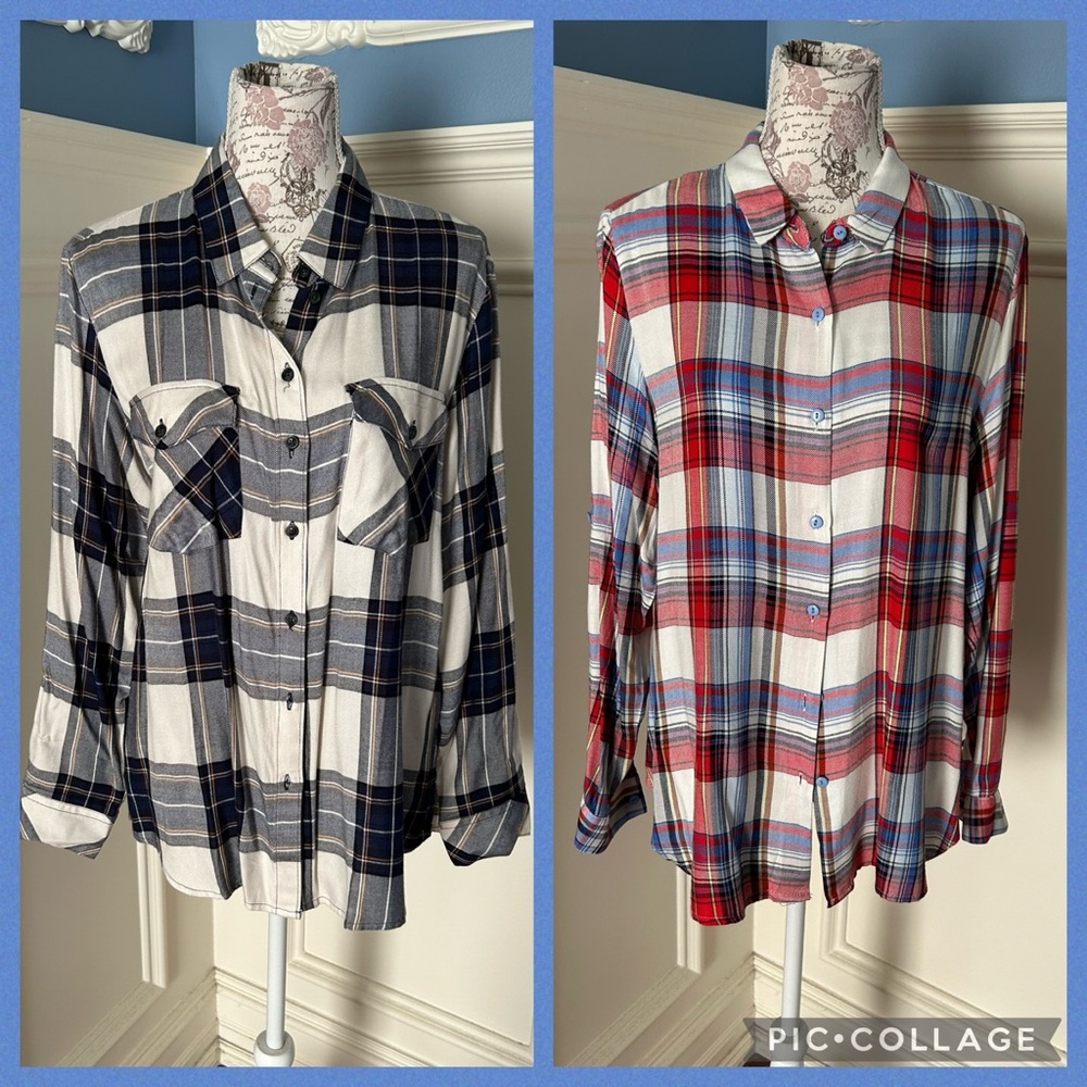 Plaid button down bundle S/M